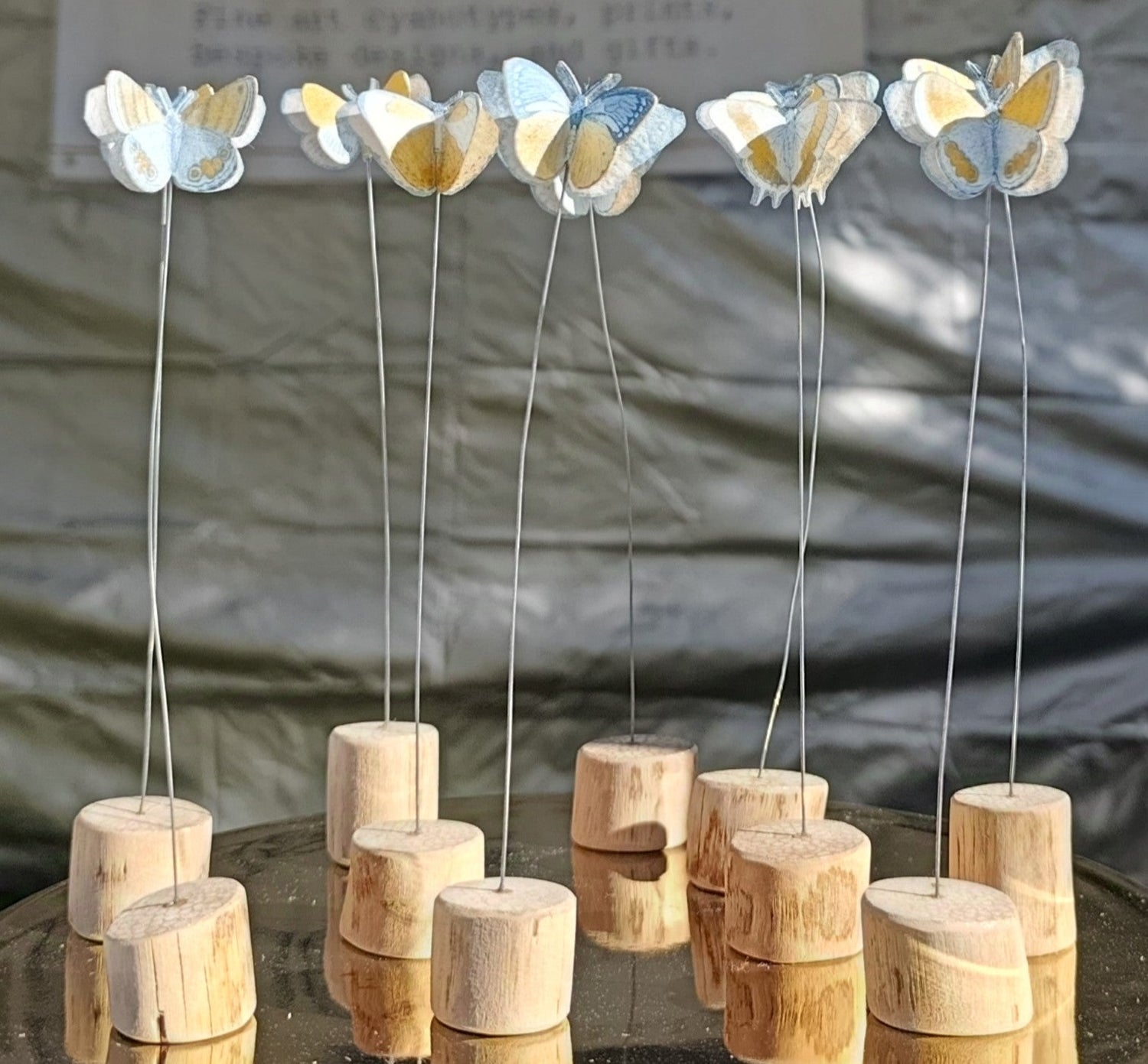 Beautiful cyanotype insects - butterflies, bees & dragonflies.